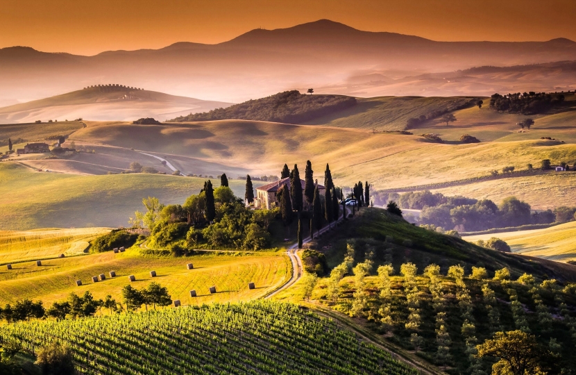 Picture of a Tuscan sunset