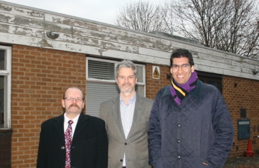 Ranil Jayawardena with residents outside Turgis Green exchange